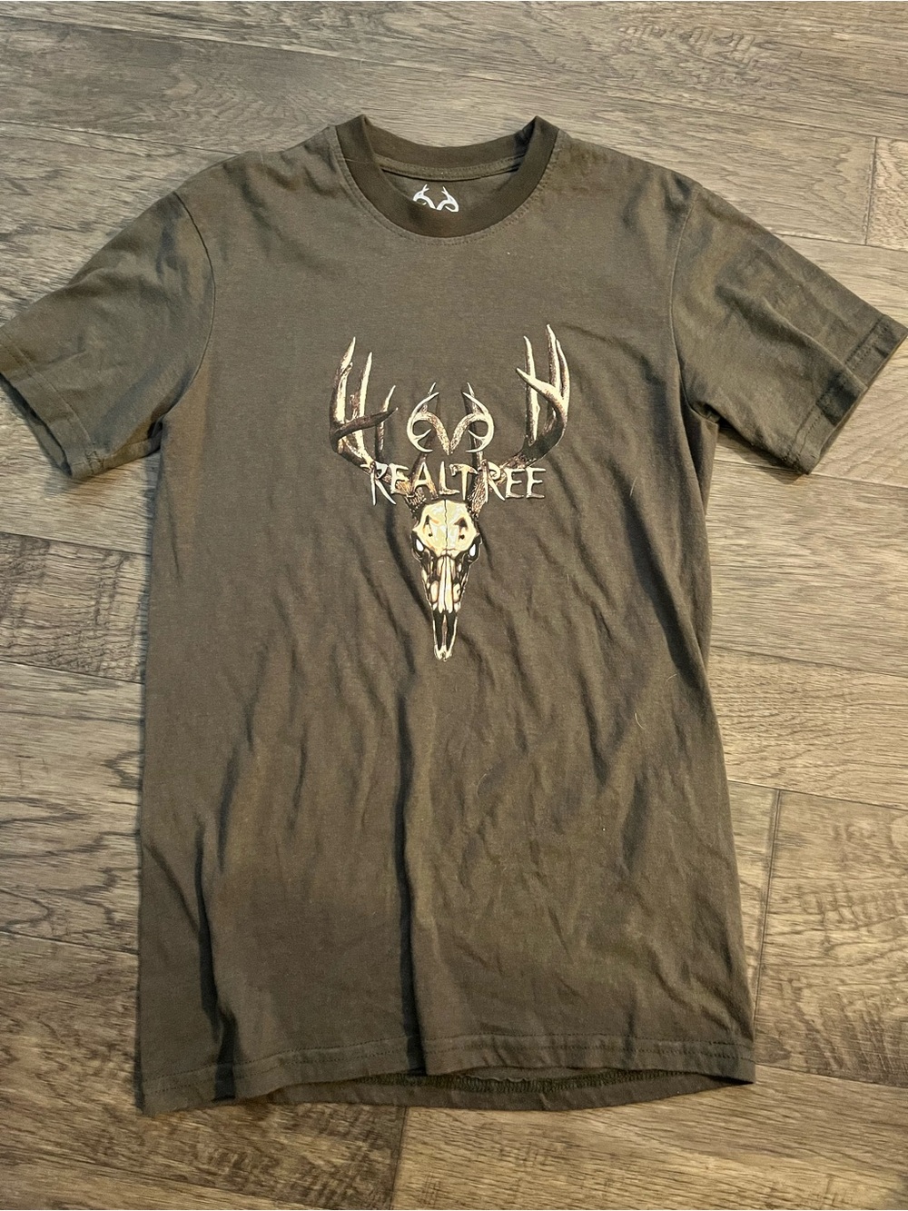 Real Tree Deer Skull Graphic Tee
